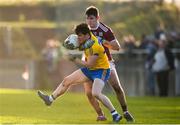 20 January 2019; Cathal Heneghan of Roscommon in action against Barry McHugh of Galway during the Connacht FBD League Final match between Galway and Roscommon at Tuam Stadium in Galway. Photo by Sam Barnes/Sportsfile