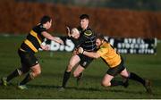 20 January 2019; Jake McDonald of Kilkenny RFC is tackled by Larry McGrath of Co Carlow RFC the Bank of Ireland Provincial Towns Cup Round 1 match between Co Carlow RFC and Kilkenny RFC at Carlow RFC in Oakpark, Co Carlow. Photo by David Fitzgerald/Sportsfile