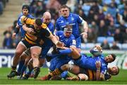 20 January 2019; Jamison Gibson-Park of Leinster is tackled by Tom Cruse of Wasps during the Heineken Champions Cup Pool 1 Round 6 match between Wasps and Leinster at the Ricoh Arena in Coventry, England. Photo by Ramsey Cardy/Sportsfile