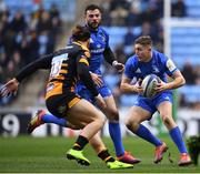 20 January 2019; Jordan Larmour of Leinster in action against Michele Campagnaro of Wasps during the Heineken Champions Cup Pool 1 Round 6 match between Wasps and Leinster at the Ricoh Arena in Coventry, England. Photo by Ramsey Cardy/Sportsfile