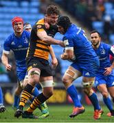 20 January 2019; Seán O'Brien of Leinster is tackled by Will Rowlands of Wasps during the Heineken Champions Cup Pool 1 Round 6 match between Wasps and Leinster at the Ricoh Arena in Coventry, England. Photo by Ramsey Cardy/Sportsfile