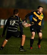20 January 2019; John Whyte of Co Carlow RFC in action against Padraig Mahon of Kilkenny RFC during the Bank of Ireland Provincial Towns Cup Round 1 match between Co Carlow RFC and Kilkenny RFC at Carlow RFC in Oakpark, Carlow. Photo by David Fitzgerald/Sportsfile