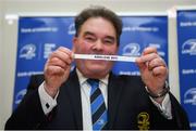 20 January 2019; Leinster Rugby Executive Commitee Member Robert McDermott pulls out the name of Arklow RFC during the Bank of Ireland Provincial Towns Cup Round 2 Draw at Carlow RFC in Oakpark, Carlow. Photo by David Fitzgerald/Sportsfile