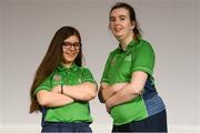 20 January 2019; Amy Delaney and Gemma Steele of Derry in attendance at the Special Olympics Ireland official launch Team Ireland for the 2019 Word Summer Games at the Carlton Hotel Tyrellstown in Dublin. Photo by Harry Murphy/Sportsfile
