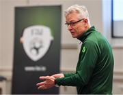 21 January 2019; FAI High Performance Director Ruud Dokter speaking during the FAI UEFA Pro Licence course at Johnstown House in Enfield, Co Meath. Photo by Seb Daly/Sportsfile