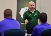 21 January 2019; FAI Coach Education Manager Niall O'Regan speaking during the FAI UEFA Pro Licence course at Johnstown House in Enfield, Co Meath. Photo by Seb Daly/Sportsfile