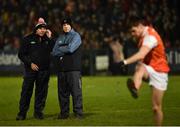 19 January 2019; Armagh Manager Kieran McGeeney, right, along with Jim McCorry Armagh selector during the Bank of Ireland Dr McKenna Cup Final match between Armagh and Tyrone at the Athletic Grounds in Armagh. Photo by Oliver McVeigh/Sportsfile