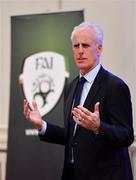 21 January 2019; Republic of Ireland manager Mick McCarthy speaking during the FAI UEFA Pro Licence course at Johnstown House in Enfield, Co Meath. Photo by Seb Daly/Sportsfile