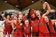 21 January 2019; Presentation SS, Thurles players celebrate following the Subway All-Ireland Schools Cup U19 B Girls Final match between Colaiste Pobail Setanta and Presentation SS, Thurles at the National Basketball Arena in Tallaght, Dublin. Photo by David Fitzgerald/Sportsfile