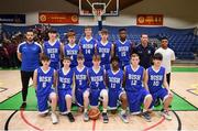 21 January 2019; The St Joseph's Bish, Galway, team prior to the Subway All-Ireland Schools Cup U16 A Boys Final match between Calasantius College and St Joseph's Bish Galway at the National Basketball Arena in Tallaght, Dublin. Photo by David Fitzgerald/Sportsfile