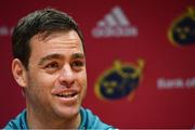 21 January 2019; Head coach Johann van Graan during a Munster Rugby press conference at University of Limerick in Limerick. Photo by Piaras Ó Mídheach/Sportsfile