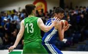 21 January 2019; Aonghus McDonnell of St Joseph's Bish, Galway, in action against Oisin Holland of Calasanctius College, Oranmore, during the Subway All-Ireland Schools Cup U16 A Boys Final match between Calasantius College and St Joseph's Bish Galway at the National Basketball Arena in Tallaght, Dublin. Photo by David Fitzgerald/Sportsfile