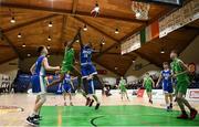 21 January 2019; Roniel Oguekwe of Calasanctius College, Oranmore, in action against Tony Ezeonu of St Joseph's Bish, Galway, during the Subway All-Ireland Schools Cup U16 A Boys Final match between Calasantius College and St Joseph's Bish Galway at the National Basketball Arena in Tallaght, Dublin. Photo by David Fitzgerald/Sportsfile