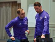 21 January 2019; Stephen Rice and Paddy McCarthy during the FAI UEFA Pro Licence course at Johnstown House in Enfield, County Meath. Photo by Seb Daly/Sportsfile