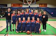 21 January 2019; The St Mary's Ballina team prior to the Subway All-Ireland Schools Cup U16 B Girls Final match between Scoil Ruain Killenaule and St Mary's Ballina at the National Basketball Arena in Tallaght, Dublin. Photo by David Fitzgerald/Sportsfile