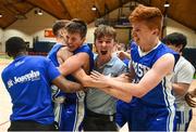 21 January 2019; St Joseph's Bish, Galway players and fans celebrate following the Subway All-Ireland Schools Cup U16 A Boys Final match between Calasantius College and St Joseph's Bish Galway at the National Basketball Arena in Tallaght, Dublin. Photo by David Fitzgerald/Sportsfile