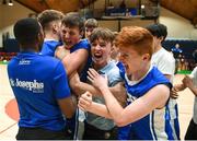 21 January 2019; St Joseph's Bish, Galway players and fans celebrate following the Subway All-Ireland Schools Cup U16 A Boys Final match between Calasantius College and St Joseph's Bish Galway at the National Basketball Arena in Tallaght, Dublin. Photo by David Fitzgerald/Sportsfile