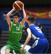 21 January 2019; Ben Burke of Calasanctius College, Oranmore, in action against Dean Coughlan of St Joseph's Bish, Galway, during the Subway All-Ireland Schools Cup U16 A Boys Final match between Calasantius College and St Joseph's Bish Galway at the National Basketball Arena in Tallaght, Dublin. Photo by David Fitzgerald/Sportsfile