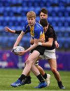 21 January 2019; Jack Sheridan of CBS Naas is tackled by Eli Breen of The High School during the Bank of Ireland Fr. Godfrey Cup 2nd Round match between The High School and CBS Naas at Energia Park in Dublin. Photo by Sam Barnes/Sportsfile