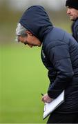 21 January 2019; Charlotte Independence head coach Jim McGuinness makes notes during an exercise during the FAI UEFA Pro Licence course at Johnstown House in Enfield, County Meath. Photo by Seb Daly/Sportsfile
