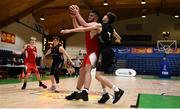 21 January 2019; Zack Murphy of St Colaiste Muire Crosshaven in action against Jack Morris of St Pats Navan during the Subway All-Ireland Schools Cup U16 B Boys Final match between St Pats Navan and Colaiste Muire Crosshaven at the National Basketball Arena in Tallaght, Dublin. Photo by David Fitzgerald/Sportsfile