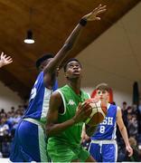 21 January 2019; Roniel Oguekwe of Calasanctius College in action against Tony Ezeonu of St Joseph's Bish, Galway during the Subway All-Ireland Schools Cup U16 A Boys Final match between Calasantius College and St Joseph's Bish Galway at the National Basketball Arena in Tallaght, Dublin. Photo by David Fitzgerald/Sportsfile