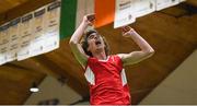 21 January 2019; Josh McCarthy of Colaiste Muire Crosshaven reacts after missing a lay-up during the Subway All-Ireland Schools Cup U16 B Boys Final match between St Pats Navan and Colaiste Muire Crosshaven at the National Basketball Arena in Tallaght, Dublin. Photo by David Fitzgerald/Sportsfile