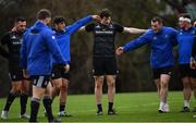 21 January 2019; Leinster players, from left, Jack Aungier, Vakh Abdaladze, Jack Dunne, Peter Dooley and Ed Byrne during squad training at Rosemount in UCD, Dublin. Photo by Ramsey Cardy/Sportsfile