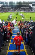 19 January 2019; Ulster captain Rory Best leads his side out ahead of the Heineken Champions Cup Pool 4 Round 6 match between Leicester Tigers and Ulster at Welford Road in Leicester, England. Photo by Ramsey Cardy/Sportsfile