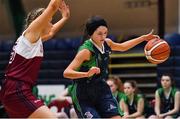22 January 2019; Caitlin Wilcox of St Louis Carrickmacross in action against Isabelle Murphy of Laurel Hill Limerick during the Subway All-Ireland Schools Cup U19 C Girls Final match between St Louis Carrickmacross and Laurel Hill Limerick at the National Basketball Arena in Tallaght, Dublin. Photo by Brendan Moran/Sportsfile