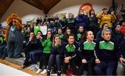 22 January 2019; Teachers, pupils and the mascot from St Louis Carrickmacross players watch the final moments of the the Subway All-Ireland Schools Cup U19 C Girls Final match between St Louis Carrickmacross and Laurel Hill Limerick at the National Basketball Arena in Tallaght, Dublin. Photo by Brendan Moran/Sportsfile