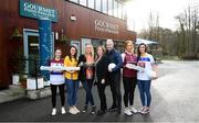 22 January 2019; In attendance, from left, are Eimear Scally of UL and Cork, Muireann Atkinson of DCU and Monaghan, Lorraine Heskin, MD of Gourmet Foot Parlour, LGFA CEO Helen O'Rourke, Donal Barry, Chairperson of HEC, Niamh McEvoy of DIT and Dublin, Siobhán Divilly of NUI Galway and Galway, at the launch of the 2019 Gourmet Food Parlour HEC Ladies Football Championships at Gourmet Food Parlour’s Northwood, Santry outlet. Gourmet Food Parlour are the official sponsors of the HEC Ladies Football third-level Championships. Photo by David Fitzgerald/Sportsfile