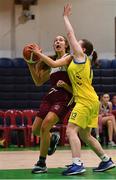 22 January 2019; Jana Zundel of Laurel Hill in action against Kayleigh Nic Aonghusa of Colaiste Ailigh during the Subway All-Ireland Schools Cup U16 C Girls Final match between Colaiste Ailigh, Donegal and Laurel Hill Limerick at the National Basketball Arena in Tallaght, Dublin. Photo by Brendan Moran/Sportsfile