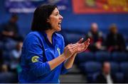 22 January 2019; Colaiste Ailigh assistant coach Lynda Nic Aonghusa during the Subway All-Ireland Schools Cup U16 C Girls Final match between Colaiste Ailigh, Donegal and Laurel Hill Limerick at the National Basketball Arena in Tallaght, Dublin. Photo by Brendan Moran/Sportsfile