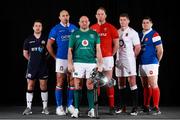 23 January 2019; Captains, from left, Greig Leidlaw of Scotland, Sergio Paresse of Italy, Rory Best of Ireland, Alun Wyn Jones of Wales, Owen Farrell of England, and Guilhem Guirado of France during the 2019 Guinness Six Nations Rugby Championship Launch at the Hurlingham Club in London, England. Photo by Ian Walton/Sportsfile