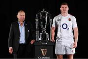 23 January 2019; England head coach Eddie Jones and captain Owen Farrell with the Six Nations trophy during the 2019 Guinness Six Nations Rugby Championship Launch at the Hurlingham Club in London, England. Photo by Ian Walton/Sportsfile
