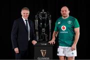 23 January 2019; Ireland head coach Joe Schmidt and captain Rory Best with the Six Nations trophy during the 2019 Guinness Six Nations Rugby Championship Launch at the Hurlingham Club in London, England. Photo by Ian Walton/Sportsfile
