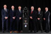 23 January 2019; Head coaches from left, Conor O’Shea of Italy, Gregor Townsend of Scotland, Joe Schmidt of Ireland, Warren Gatland of Wales, Eddie Jones of England, and Jacques Brunel of France all in attendance during the 2019 Guinness Six Nations Rugby Championship Launch at the Hurlingham Club in London, England. Photo by Ian Walton/Sportsfile