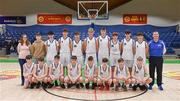 23 January 2019; The Mount St Michael Rosscarbery squad before the Subway All-Ireland Schools Cup U16 C Boys Final match between Le Chéile Tyrellstown and Mount St Michael Rosscarbery at the National Basketball Arena in Tallaght, Dublin. Photo by Piaras Ó Mídheach/Sportsfile