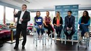 22 January 2019; Con Moynihan, Ladies HEC, speaking at Gourmet Food Parlour’s Northwood, Santry outlet. Gourmet Food Parlour are the official sponsors of the HEC Ladies Football third-level Championships. Photo by David Fitzgerald/Sportsfile