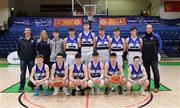 23 January 2019; The St Brendan's Belmullet squad before the Subway All-Ireland Schools Cup U19 C Boys Final match between St Brendan's Belmullet and Waterpark College at the National Basketball Arena in Tallaght, Dublin. Photo by Piaras Ó Mídheach/Sportsfile