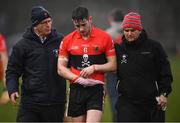 23 January 2019; Eoghan Murphy of UCC leaves the pitch after picking up an injury late in the Electric Ireland Fitzgibbon Cup Group A Round 2 match between University College Cork and University College Dublin at Mardyke in Cork. Photo by Stephen McCarthy/Sportsfile