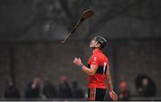 23 January 2019; Paddy O'Loughlin of UCC keeps himself occupied during a break in play of the Electric Ireland Fitzgibbon Cup Group A Round 2 match between University College Cork and University College Dublin at Mardyke in Cork. Photo by Stephen McCarthy/Sportsfile