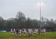23 January 2019; UCD players leave the pitch following the Electric Ireland Fitzgibbon Cup Group A Round 2 match between University College Cork and University College Dublin at Mardyke in Cork. Photo by Stephen McCarthy/Sportsfile