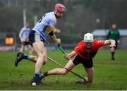23 January 2019; Conor Browne of UCC in action against Rob Lennon of UCD during the Electric Ireland Fitzgibbon Cup Group A Round 2 match between University College Cork and University College Dublin at Mardyke in Cork. Photo by Stephen McCarthy/Sportsfile