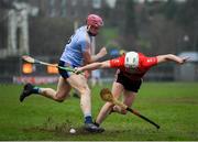 23 January 2019; Conor Browne of UCC in action against Rob Lennon of UCD during the Electric Ireland Fitzgibbon Cup Group A Round 2 match between University College Cork and University College Dublin at Mardyke in Cork. Photo by Stephen McCarthy/Sportsfile