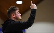 23 January 2019; Coláiste Einde coach Kyle Walsh during the Subway All-Ireland Schools Cup U16 A Girls Final match between Coláiste Einde and Pobailscoil Inbhear Sceine Kenmare at the National Basketball Arena in Tallaght, Dublin. Photo by Piaras Ó Mídheach/Sportsfile