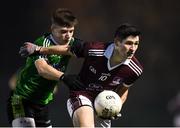 23 January 2019; Nathan Mullen of NUI Galway in action against James McCauley of Queens University Belfast during the Electric Ireland Sigerson Cup Round 2 match between Queens University Belfast and NUI Galway at The Dub in Belfast, Co Antrim. Photo by David Fitzgerald/Sportsfile