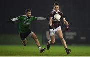 23 January 2019; Enda Tierney of NUI Galway in action against James McMahon of Queens University Belfast during the Electric Ireland Sigerson Cup Round 2 match between Queens University Belfast and NUI Galway at The Dub in Belfast, Co Antrim. Photo by David Fitzgerald/Sportsfile