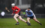 23 January 2019; Chris O'Leary of UCC in action against Ronan Hayes of UCD during the Electric Ireland Fitzgibbon Cup Group A Round 2 match between University College Cork and University College Dublin at Mardyke in Cork. Photo by Stephen McCarthy/Sportsfile